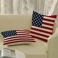 thumbnail image 4 of 4th of July Pillow Covers 16x16 Independence Day Memorial Day Outdoor Decor Throw Pillows for Couch American Flag Patriotic Star and Stripes Pillowcase Decorative Cushion Case for Sofa Set of 2, 4 of 6
