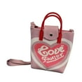 thumbnail image 4 of Bolso de crochet para mujer Strade Fareast Limited Corazón de amor rosa 20 cm x 21 cm, 4 of 8