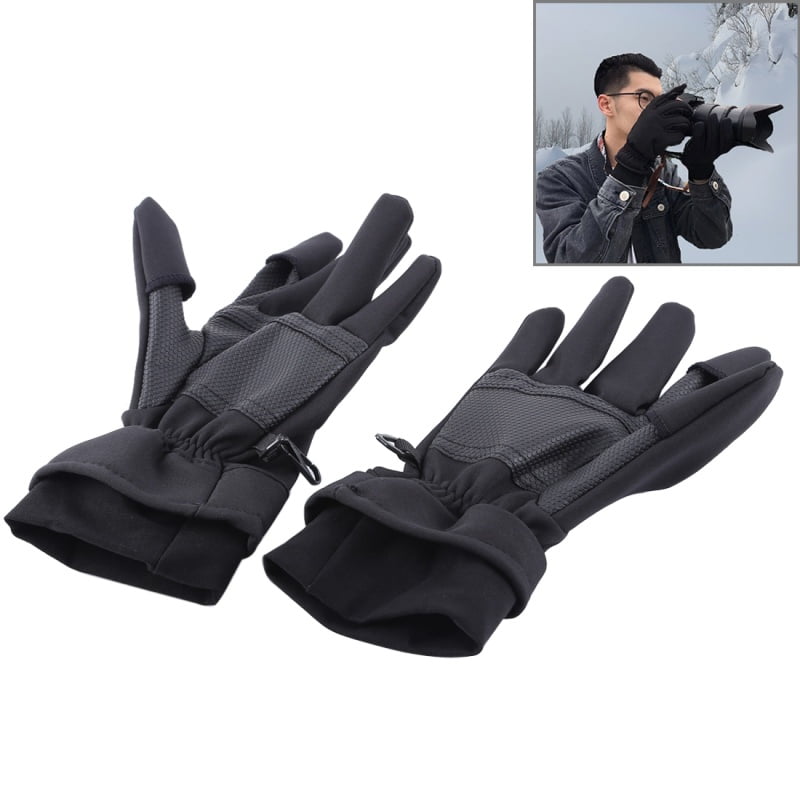MEETBM ZIMO,Outdoor Sports Wind-Stopper Full Finger Winter Warm Photography Gloves S Size