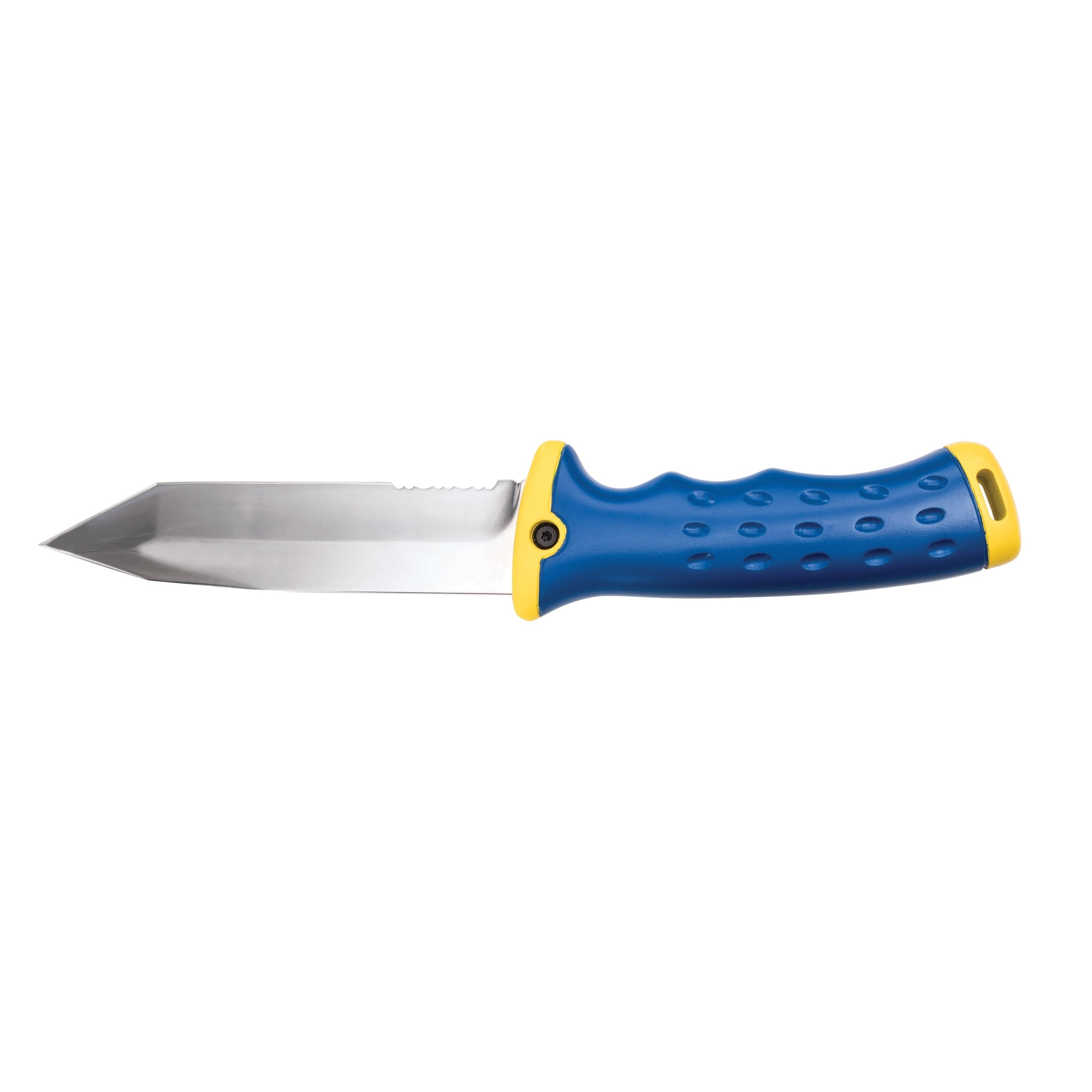 Estwing 42440 5.5 in Long Fixed Blade Tanto Point Hunting / Outdoor Knife, Blue/Yellow