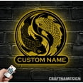 thumbnail image 2 of Craftnamesign Custom Metal Koi Fish Sign, Ying Yang Koi Fish Metal Wall Art, Koi Fish Wall Decor, 2 of 5
