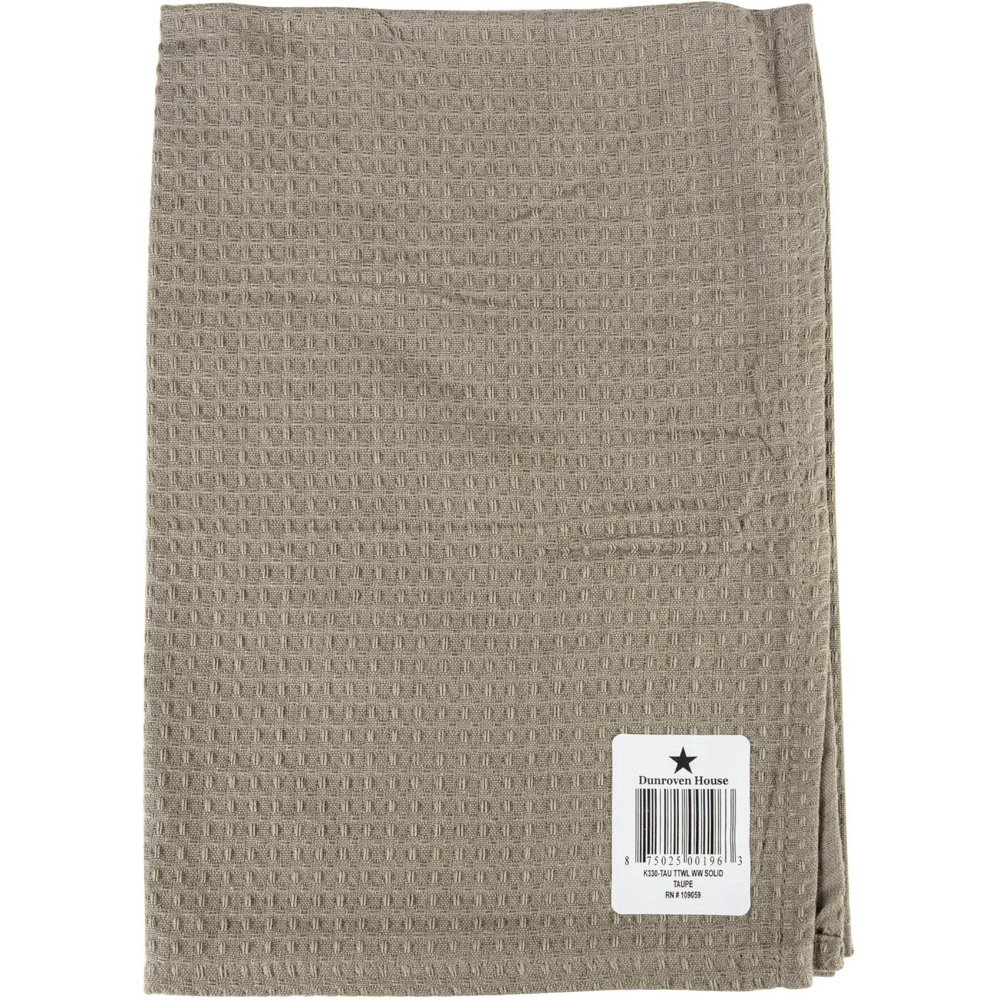 Dunroven House Waffle Weave Kitchen Towel 20"X28"Solid Taupe Walmart