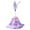 Purple, variant on Four-Layer Space Tower Cat Turntable Toy with Feather Inserts - Self-Entertainment Relaxation Tool Size 15 Inches (Purple)