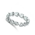 thumbnail image 4 of Clear CZ Eternity Halo Promise Ring .925 Sterling Silver Band White Jewelry Female Size 8, 4 of 4