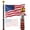 Black, variant on Yescom Bravery 10Ft Sectional Flag Pole Kit Aluminum Outside Inground Yard Garden with 3'x5' USA Flag Ball Top Silver