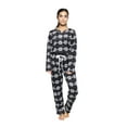 thumbnail image 3 of 2 Pack: Women's Pajama Sets Vneck Top Micro Fleece Pajamas For Women Ladies Loungewear Pjs Cute Long Sleeve Warm Lightweight Winter Pants Holiday Christmas Sleepwear Clothing Pj Set - Set 3, Large, 3 of 3