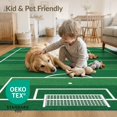 thumbnail image 4 of ODIKA 6'x9' Washable Area Rug Athletic Grass Pitch Doormat Featuring Star Crest And Goal Markings for Family Room, Living Room, Master Bedroom, Non-Slip, Easy Care, 4 of 7