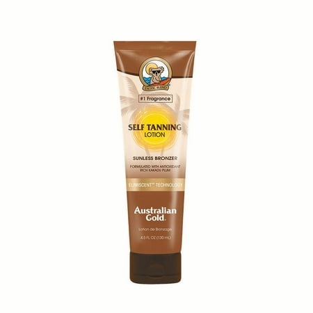 Australian Gold Self Tanning Lotion Sunless Bronzer, 4.5 FL (Best Way To Tan In The Sun)