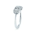 thumbnail image 3 of Rachel Koen Three Round Cluster Diamond Engagement Ring 18K White Gold 0.75Cttw, 3 of 7