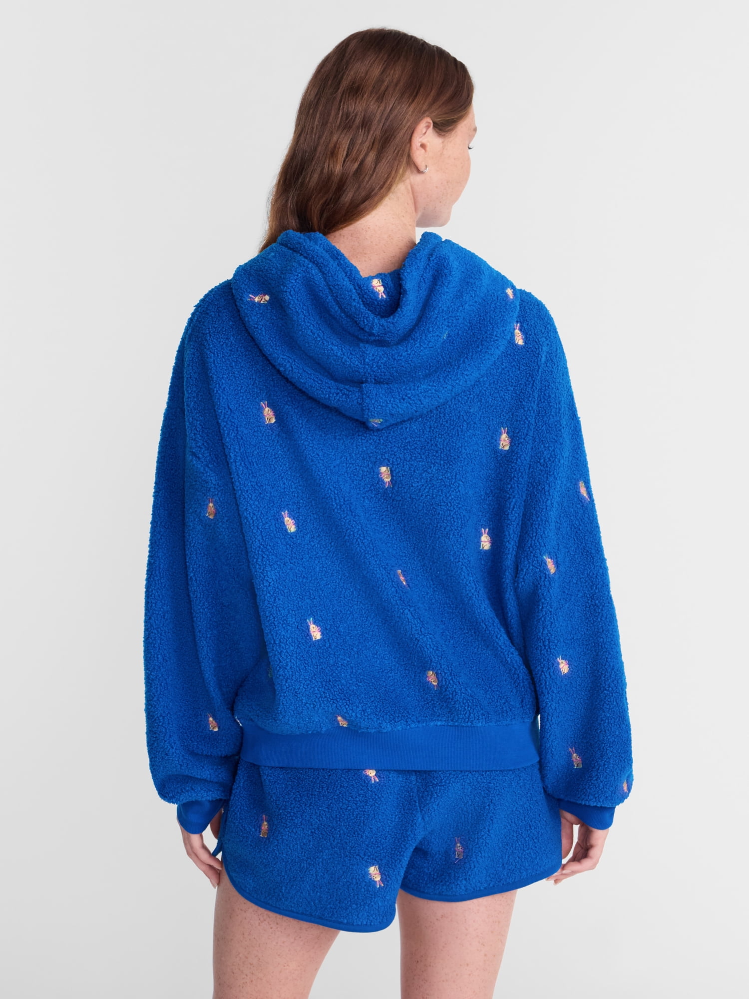 No Boundaries Cozy Teddy Hoodie, Women’s XS-2X