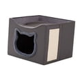 thumbnail image 3 of Cama para gatos tipo cueva, doble capa, cubo grande plegable, lavable, cubierta de verano para múltiples usos. Gris, 3 of 9