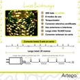 thumbnail image 3 of Luces Serie De Navidad Artego 200 Led String Lights Luz Cálida - Cable Verde, 3 of 8