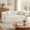 SOFA-CORDUROY-BLOCK-WHITE-003, variant on 78.7" White Corduroy Curved 3-Seater Sofa-in-a-Box, No Assembly Deep Seat Convertible Floor Couch with Padded Armrests & 2 Throw Pillows, Upholstered Sofa for Living Room, Bedroom & Apartment