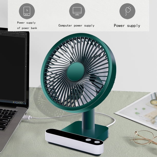 Ventilateur De Bureau USB 3 Vitesses - Portable, Réglable 360°, Puissant Et Silencieux Pour Maison Et Bureau