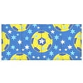 thumbnail image 2 of Pen Holder 4 Compartments Acrylic Pencil Cup Desktop Makeup Organizer Office Supplies Yellow Soccer Star, 2 of 7