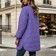 thumbnail image 4 of Women's Quilted Jacket Lightweight Zipper Fall Winter Coats Thermal Padded Puffer Jacket Loose Casual Outerwear with Pockets, 4 of 9