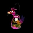 thumbnail image 3 of Alpine Corporation Solar Metal Silly Pink Flamingo with LED Light Decor, 3 of 5