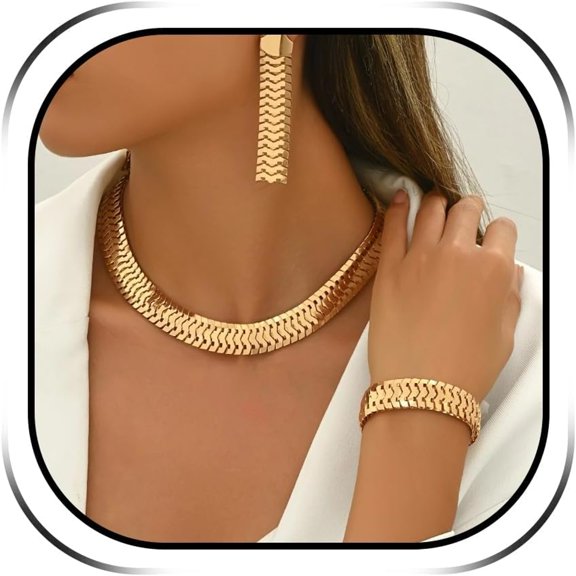 DESIGNICE Statement Jewelry Sets Necklace and Bracelet Set Necklace and Earring Set Anniversary Birthday Gifts for Women