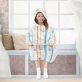 thumbnail image 7 of FORMRS Wearable Blanket Hoodie with Sleeves for Kids Cozy Flannel Sweatshirt, Cute Nautical Pattern, 7 of 7