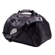 Pet Travel Carrier Portable Bag for Cats, Dogs, Kittens or Puppies, Collapsible, Durable, Airline Approved, Travel Friendly, Large Size,21"L x 10"W x16"H Black