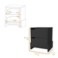 thumbnail image 7 of DeeHome Lovell Nightstand with Sturdy Base and 2-Drawers, 7 of 7