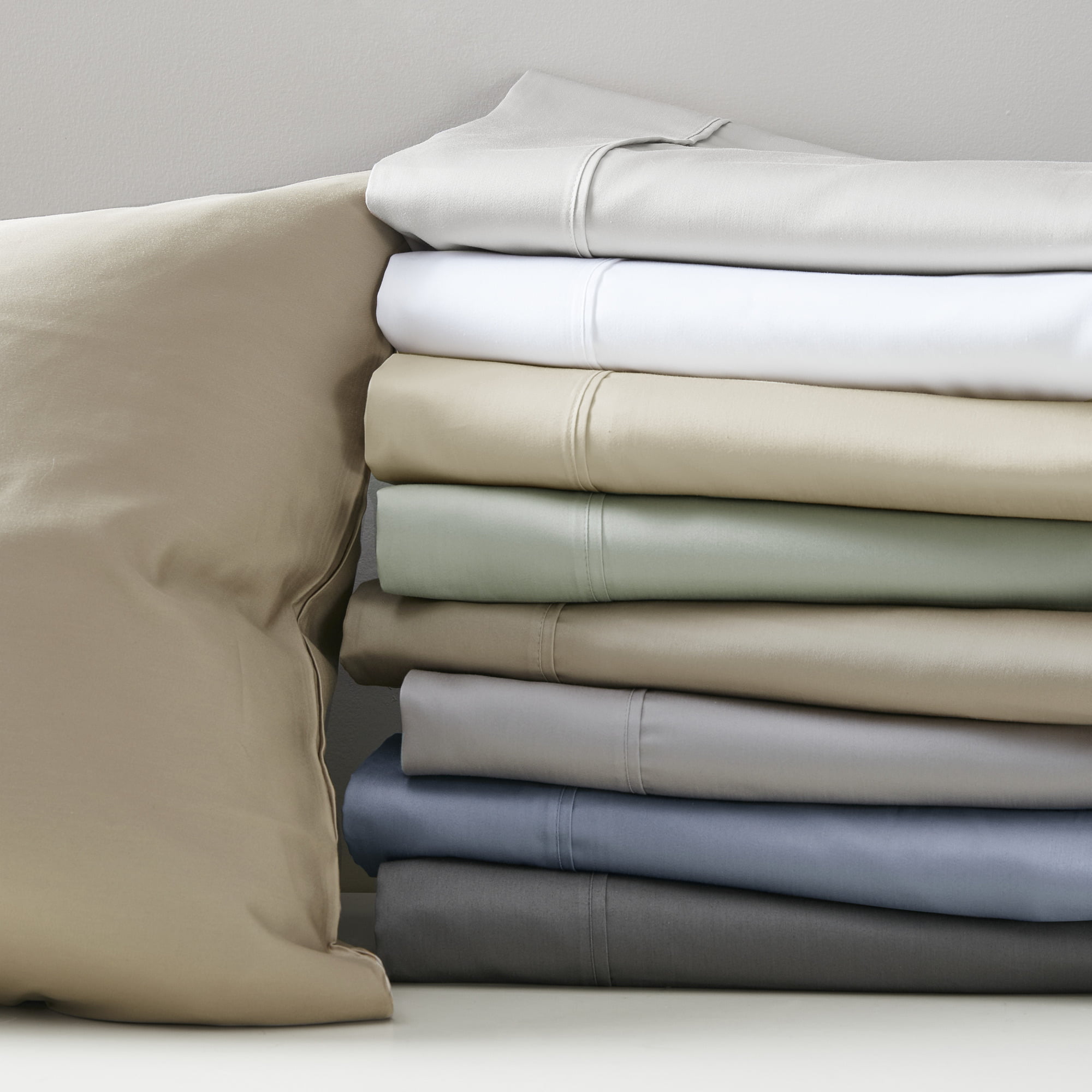 Comfort Classics 525 Thread Count Cotton Rich 4 Piece Navy Sheet Set, Full  