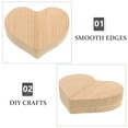 thumbnail image 5 of 6 Pcs Wood Chips Wooden Solid Heart-shaped Arts and Crafts for Kids Chirtmas Decor Projects Small Blocks Slices Child, 5 of 6