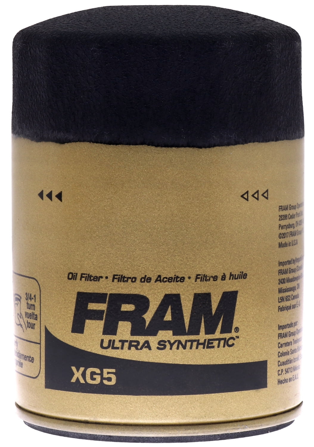 FRAM Ultra Synthetic Oil Filter, XG5, 20K mile Replacement Filter for Select Vehicles