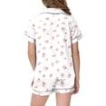 thumbnail image 4 of Ensemble de Pyjama en Soie pour Adolescente, Graphique, à Boutons, Tenue d'Intérieur, Ensemble de Pyjama, Tenue de Nuit, Pyjamas en Soie pour Filles 12-13 Ans, 4 of 4