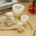 thumbnail image 2 of YEUHTLL Little Bear Decoration Candle Silicone Mold Resin Epoxy Craft Polymer Clay Craft DIY Ornament Jewelry Candle Making Tool, 2 of 18