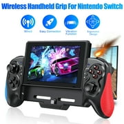 TSV Wired Controller Fit for Nintendo Switch Joy-Con for Handheld Mode, Ergonomic Joypad Controller Replacement for Switch Pro Controller w/ 6-Axis Gyro, Dual Vibration, Turbo for Switch All Games