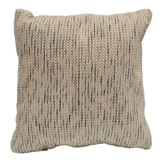 Cojín Home Trends Cuadrado Decorativo con Textura Beige