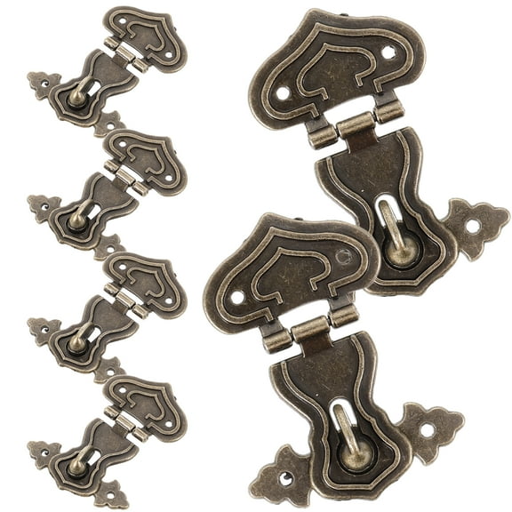 Zehuanyu 6Pcs Vintage Jewelry Case Hasp Locks Decorative Box Hasp Lock Wood Box Hasp Buckle