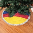 thumbnail image 2 of Colombia Flag Christmas Tree Skirt Tassel Lace for Xmas Ornaments Decoration 48", 2 of 6