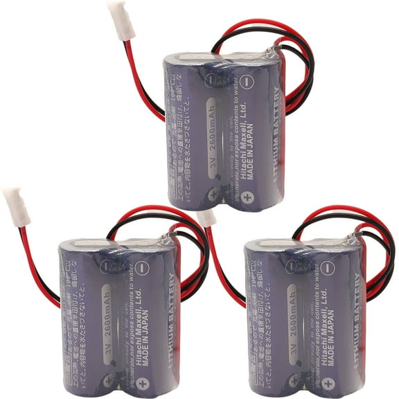 3 PCS CR17450-2WK27 / D80UB016170 3V Replacement PLC Battery 2*CR17450 battery pack for Mazak 2CR17450 3V battery