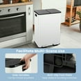 thumbnail image 5 of GVN Kitchen Trash Can,2 x 8 Gal Dual Compartment Trash Can-White, 5 of 10