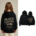 thumbnail image 5 of Kids Girls Hoodies Jesus Loves You Sweatshirt Long Sleeve Graphic Sweatshirt Comfy Oversize Pullover Top Girl Clothing Boys 7-8 Years Clothes Cute&nbsp;Boy Girl&nbsp;Clothing, 5 of 6