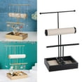 thumbnail image 4 of Soporte de exhibición de joyería de 3 niveles, colgante, pendiente, accesorios para , caja de organización, reloj moderno, organizador de Negro Yinane titular de la joyería, 4 of 8