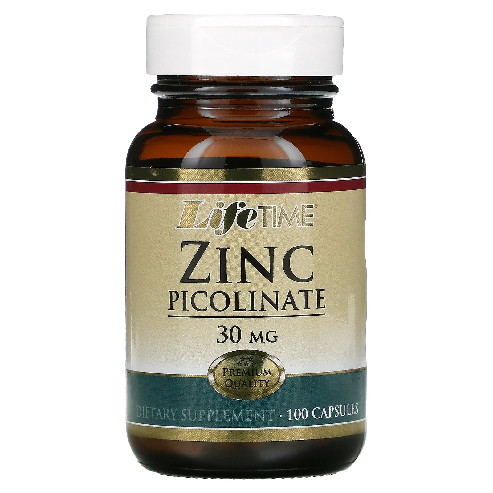 Zinc Picolinate, 30 mg, 100 Capsules, LifeTime Vitamins - Walmart.com