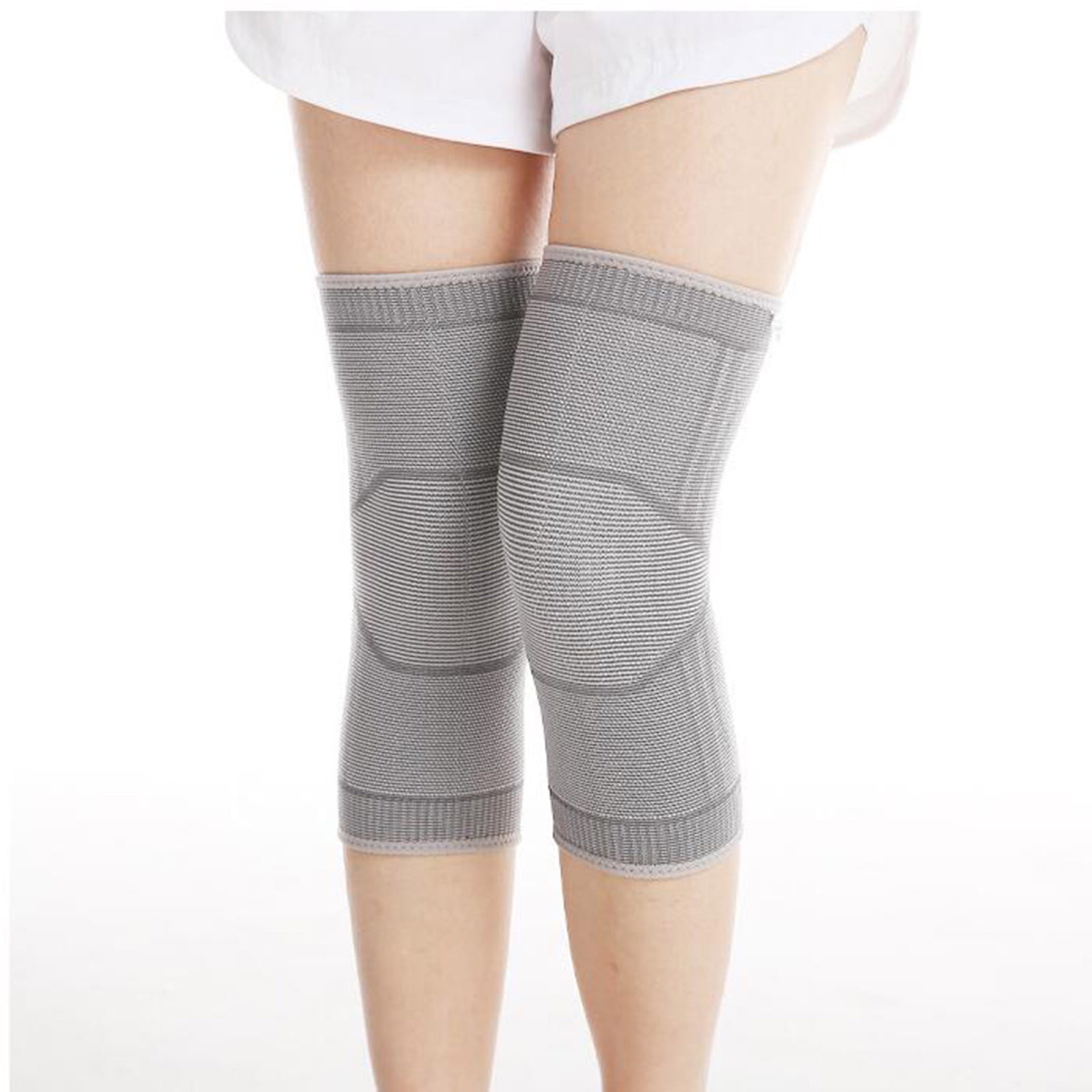 Self-Heated Knee Brace for Men & Women Protection Wormwood Hot Compression Windproof Leg-Warmers Unisex Footless Elderly Cycling Kneepads