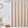 thumbnail image 5 of Blush Pink Waffle Shower Curtain, Heavy Duty Fabric Shower Curtain for Bathroom, Luxury Weighted Bathroom Shower Curtain Set, Polyester Blend Cloth with 12 Hooks, 5 of 10