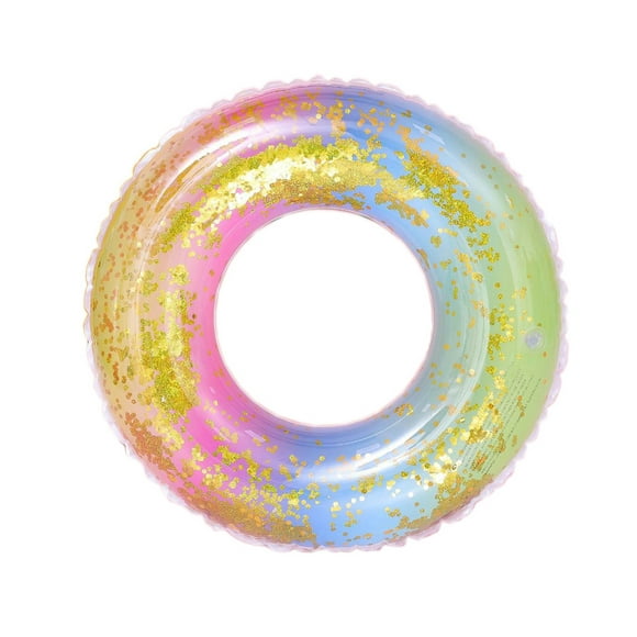 Glitter Pool Floats Inner Tubes for Water Donut Floatie for Adult Kids Beach Summer Vacation Party