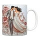 thumbnail image 2 of Valentine's Day Mug Wedding Theme Ceramic Mug Office Home Drinking Mug Valentine's Day Gift, 2 of 7