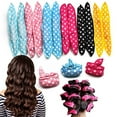 Jrocdr Polka Dot Hair Roll Yellow Curlers Sleep Dry Hair Roll Pear Head