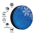 thumbnail image 4 of Gukieu Blue Christmas With Snowflakes Print Car Tire Cover, Adjustable Waterproof and Dustproof Tire Protection Cover, Suitable for SUV, Truck, Van-15 inch, 4 of 6
