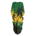 thumbnail image 5 of Xoenoiee Jamaica Flag Palm Tree Print Kaftan Dresses for Women V-Neck Swimsuit Cover Up Plus Size Beach Maxi Dress Boho Caftan Loungewear Lightweight Mumu Dresses, 5 of 7