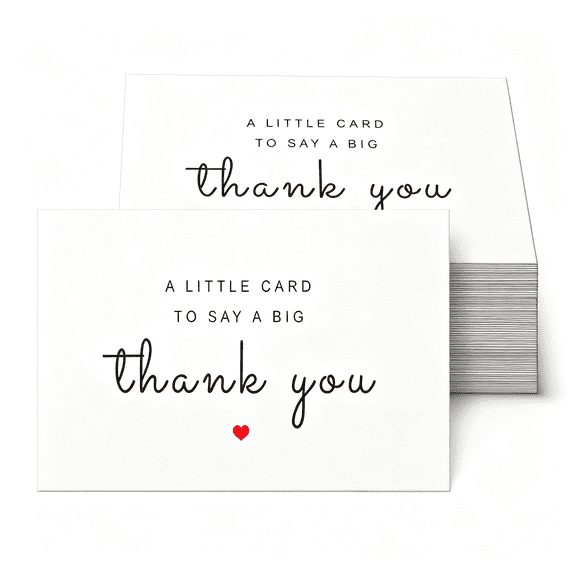 Dvjoy Little Thank You Cards Big Thank you Notes for All Occasions small thank you cards 3.5 x 2 Inch Pack of 100
