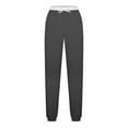 thumbnail image 5 of CLOISE Women's Sweatpants Joggers Baggy Jogger Sweatpants Loose Petite High Waisted Elastic Bottom Trousers Gray Sports Elastic Waist Drawstring Colorblock Sweatpants with Pockets Classic Trousers, 5 of 5