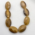 thumbnail image 1 of Exotic Perfectly Faceted Tigereye Half-Strand | 24x15x7 | Golden | Oval | 8 bds|, 1 of 9