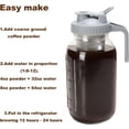 thumbnail image 6 of Cold Brew Coffee Filter with Pour Spout Lid for 32 OZ Wide Mouth Mason Jar, 304 Stainless Steel Strainer with Seal Ring for Iced Drinks, Sun Tea Infuser and Cold Brew Coffee Maker, 6 of 6